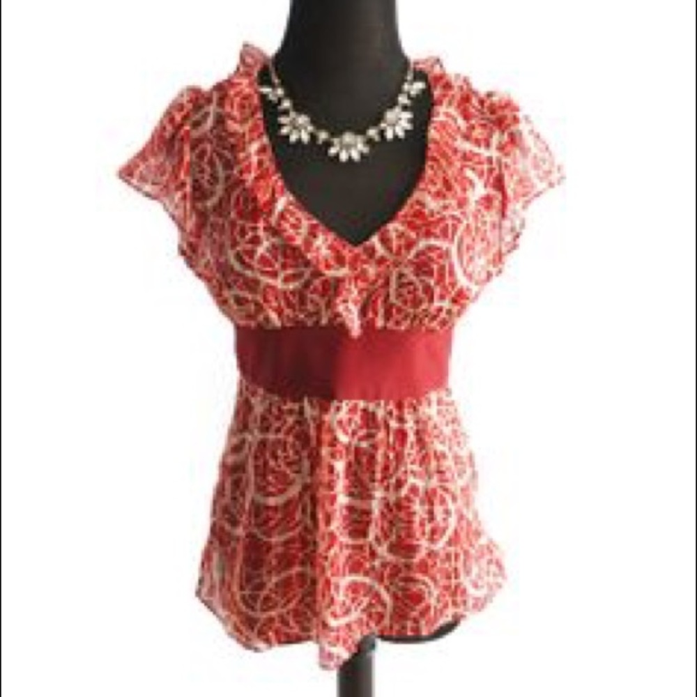 ANTHROPOLGIE Odille Silk Ruffle Blouse 4